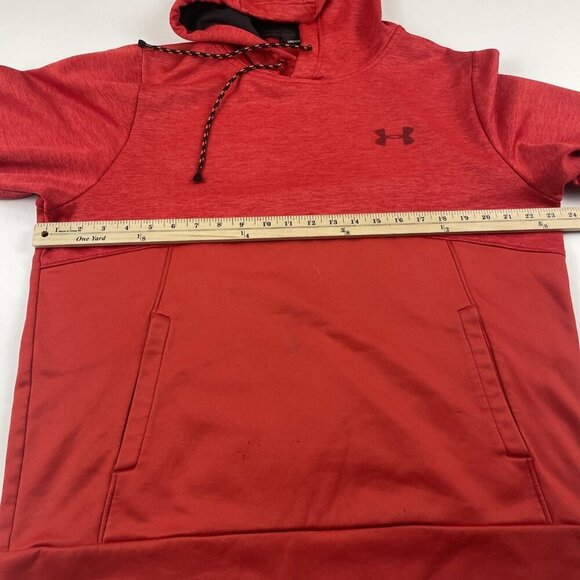 Under Armour Storm1 Hoodie Sweatshirt Mens L Red Loose Fleece Long Sleeve - Picture 4 of 11